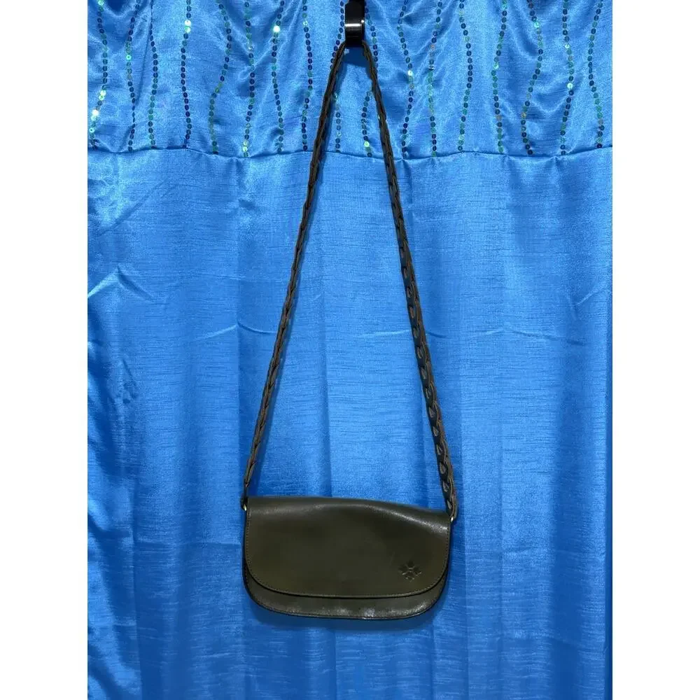 Patricia Nash Vintage Leather Chelsey Chainlink Olive Green Crossbody